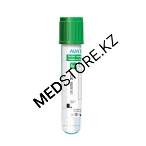 Пробирки с лития гепарином для получения плазмы, зеленые