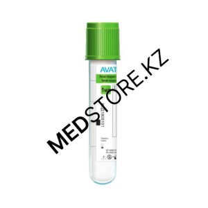 Пробирки с лития гепарином и гелем для получения плазмы, светло-зеленые