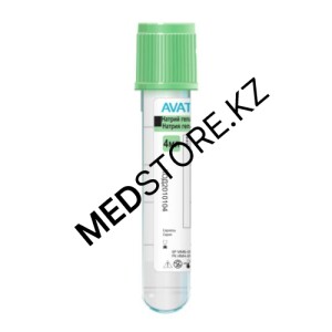 Пробирки с натрия гепарином для получения плазмы, ярко-зеленые