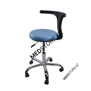 Стул врача с подлокотником, голубой