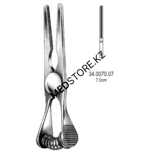 Зажим для временной остановки кровотока типа «Бульдог» 7 см, 34.0070.07