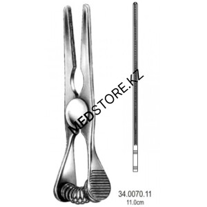 Зажим для временной остановки кровотока типа «Бульдог» 11 см, 34.0070.11