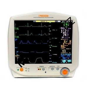 Монитор реанимационный МИТАР 01-&quot;Р-Д&quot;с экраном 12’1(ЧСС,ЭКГ,SPO2,ФПГ,ЧП,АД,СО2, ПГ, ЧД, АПНОЭ, КАПНОГРАММА В БОКОВОМ ПОТОКЕ)