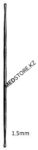 Зонд хирургический пуговчатый двухсторонний, 160х1,5мм, 20.0011.03