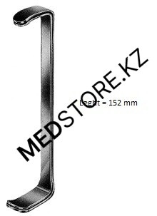 Крючок пластинчатый по Фарабефу, №2, 152 мм, 18.0010.16