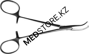 Зажим кровоостанавливающий изогнутый 1*2-зубый №3 200 мм, 14.0225.20