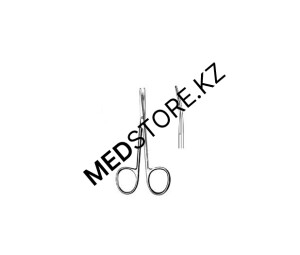 Ножницы тупоконечные вертикально изогнутые глазные 113 мм 10.0329.11