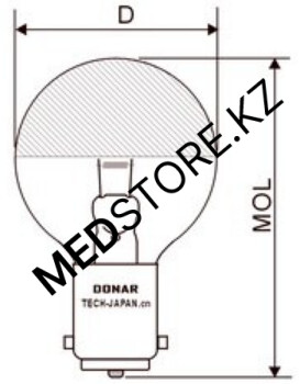 Галогенная лампа 12V 25W BA15d Donar DN-60506 (эквивалент  Silver Bowl H-016191,Guerra 0376/7,Dr. Fisher 936004 m-04015)