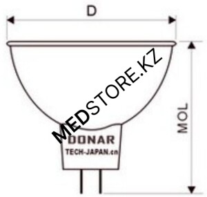 Галогенная лампа 8V 50W GZ4(эквивалент Osram 64605)