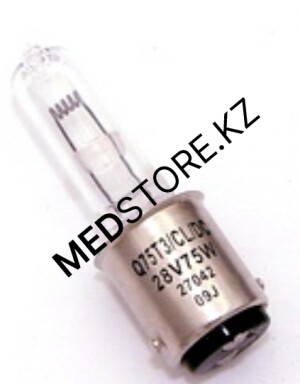 Галогенная лампа 28V 75W BA15D (эквивалент Q75T3CL/DC-28V USHIO JCD28V 75WGB)
