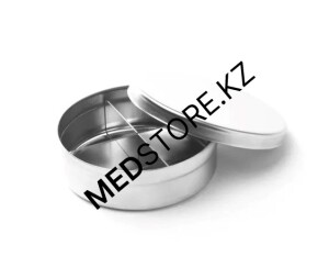 Лоток стоматологический с крышкой (Чашки Петри) и с разделителем ЛСК-«Медикон», d 76х25мм (сталь AISI 304)