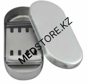 Лоток стоматологический с крышкой (специальный) ЛСК-«Медикон», Б (для боров)  80х35х12мм (сталь AISI 304)