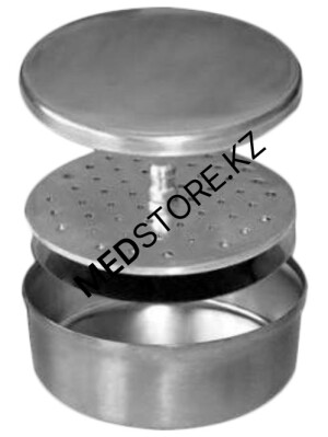 Лоток стоматологический с крышкой (специальный) ЛСКЭ-«Медикон»,d 76х55мм с укладкой для эндоканального инструмента