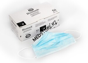 Маска на резинках Biomask хирургическая 3-х слойная №50