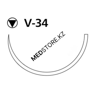 Викрил фиолетовый М5 (2) 75см игла колющая таперкат V-34, W9357