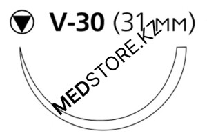 Викрил фиолетовый M3 (2/0) 75см игла колющая таперкат V-30