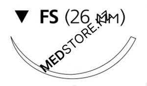 Викрил Рапид неокрашенный М2 (3/0) 75см  игла обратно-режущая FS