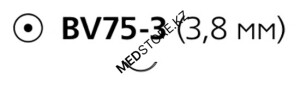 Пролен голубой М0.2 (10/0) 13см игла колющая BV75-3, W2790