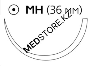 Монокрил фиолетовый М4 (1) 70 см  игла колющая MH, W3457