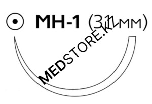 Монокрил фиолетовый М3.5 (0) 70см игла колющая MH-1, W3442