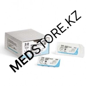 Шелк хирургический М4 (1) 75см игла колющая MO-5, W723H