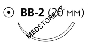 Шелк хирургический М2(3/0) 75см игла колющая BB-2, W598H