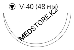 Проволока стальная хирургическая  М6 (4) 4x45см игла таперкат V-40, M651G