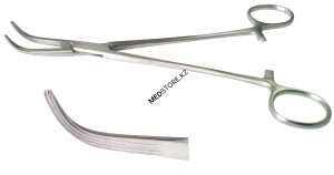 Зажим изогнутый для желчных протоков 190 мм, 14.0427.19