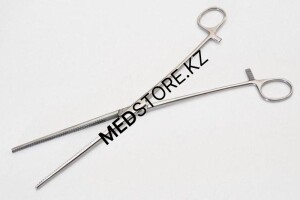 Зажим прямой гинекологический длинный 260 мм, 14.0567.26