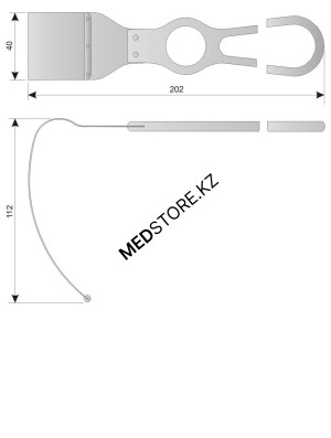 Зеркало для сердца 112х40 мм, 18.0605.01