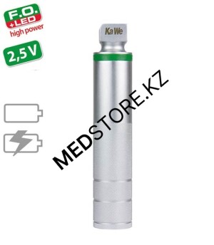 Рукоять к ларингоскопу KaWe (фиброоптическая) LED стандартной яркости, средняя, Ø 28 мм, 2.5 V, 03.41020.721