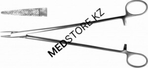 Иглодержатель сосудистый легированный, 250 мм, 22.0057.25