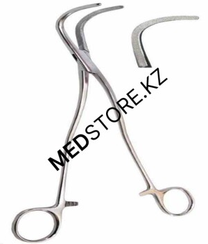 Зажим для временного пережатия магистральных сосудов 280 мм, 34.0289.28