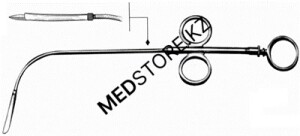 Нож гортанный скрытый (по Тобольду), 252 мм, 50.0106.25