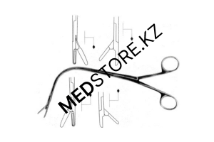 Щипцы гортанные полипные с раскрытием подвижной губки вверх, 200 мм, 50.0349.01