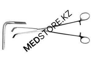 Зажим изогнутый жесткий для пищевода 280 мм, 52.0254.02