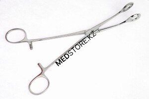 Щипцы геморроидальные, окончатые, изогнутые, 215 мм, 54.0384.02