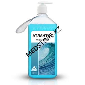 Жидкое мыло Атлантис с антисептическим эффектом ПЭТ 1 л с дозатором