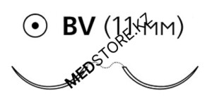 ПДС фиолетовый 07 (6/0) 45 мм на двух колющих иглах BV, z1032h