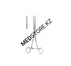Зажим кровоостанавливающий прямой зубчатый №2 198 мм, 14.0222.20