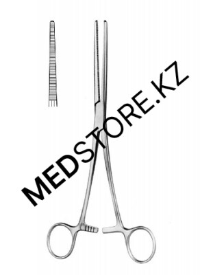 Зажим кровоостанавливающий прямой зубчатый №3 282 мм, 14.0222.28