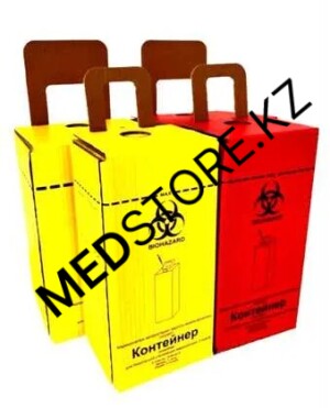 Коробка безопасной утилизации (КБУ) цвет красный,объем 5л.