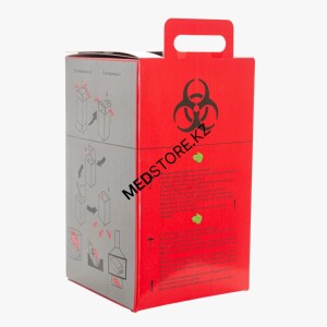 Коробка безопасной утилизации (КБУ) цвет красный,об.10л.